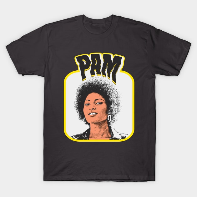 Pam Grier // Retro Blaxploitation Art T-Shirt by Mandegraph